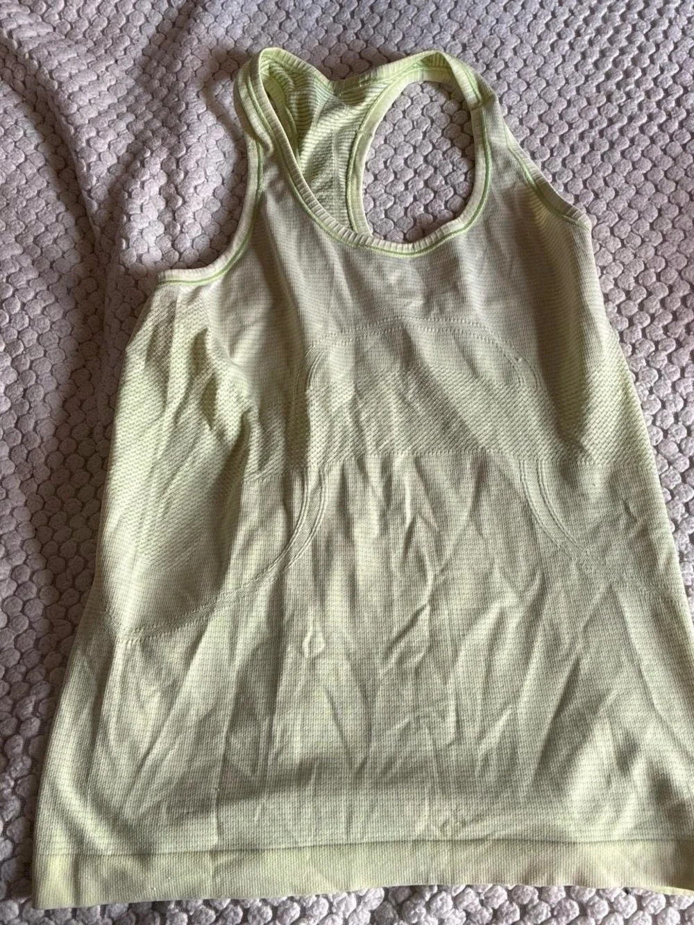 lululemon athletica Lime Green Seamless Racerback Tank